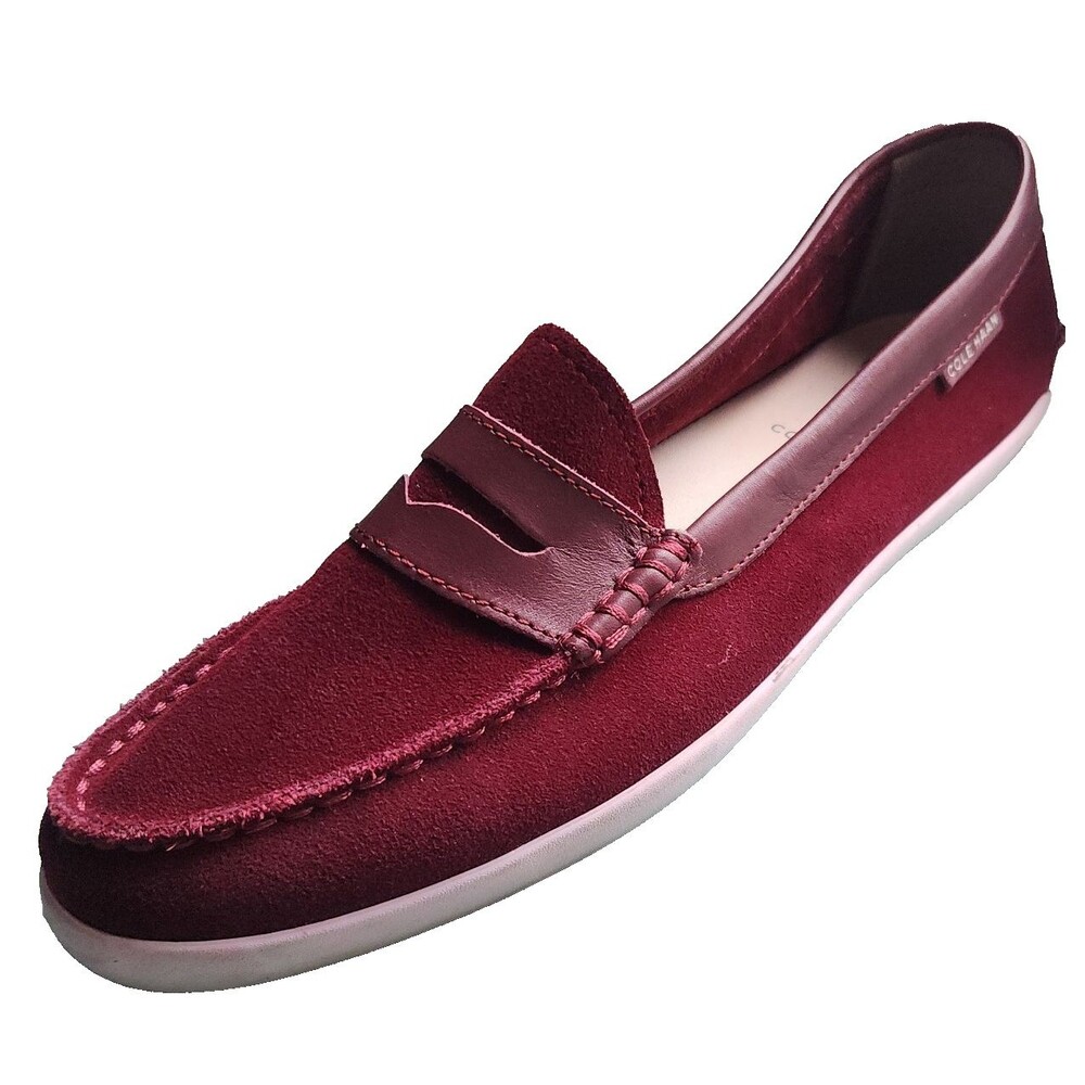 Cole Haan Maine Classic Burgundy Suede Leather Penny Loafers Men’s 10.5 B